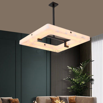 Modern Square Alabaster Chandelier - Camilalamps - Moder - 1311 - 1