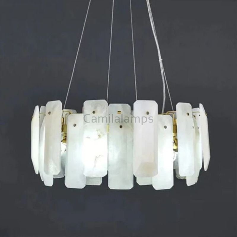 Moira Alabaster Round Chandelier - Camilalamps - Moira - 1312 - D23" - 2