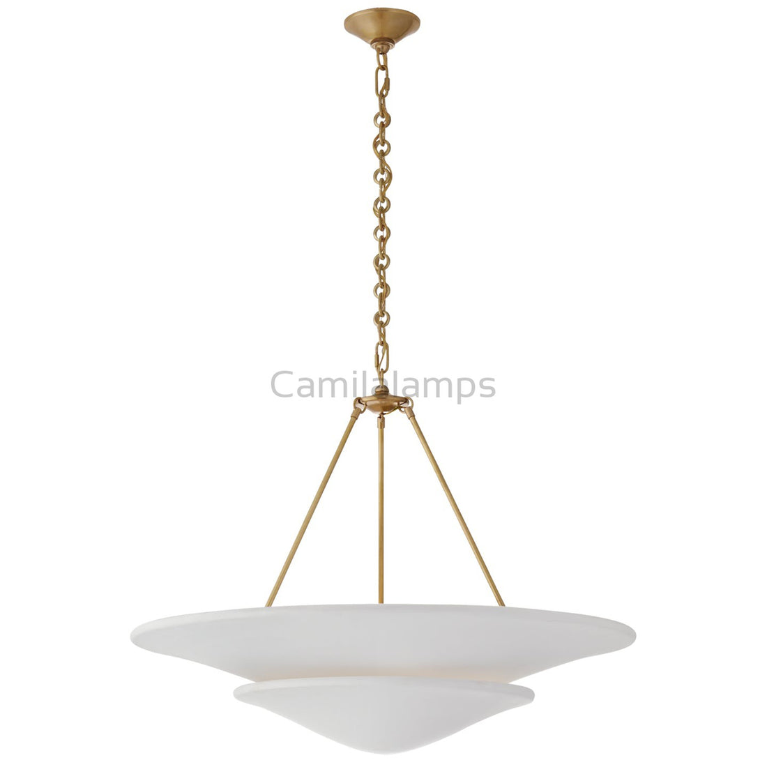 Mollino Large Tiered Chandelier 32" - Camilalamps - CA - 5427BZ - PW