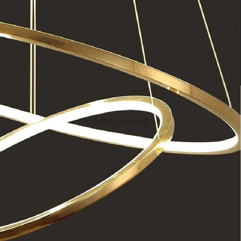 Multi Rings Modern Staircase Chandelier - Camilalamps - ILC0374