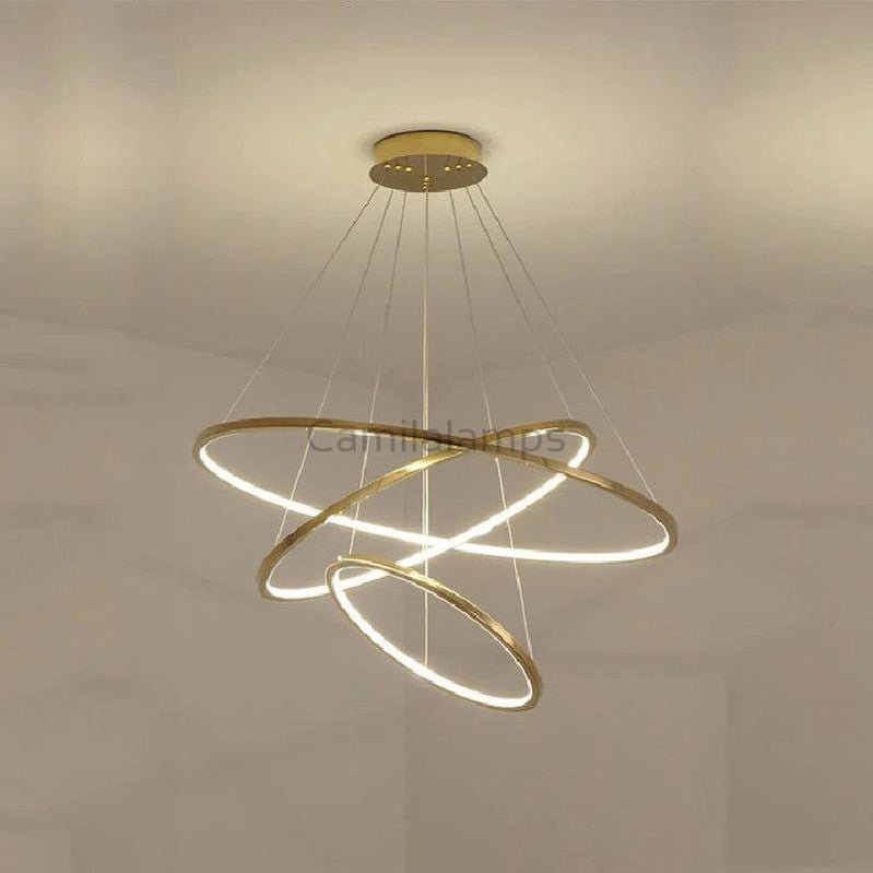 Multi Rings Modern Staircase Chandelier - Camilalamps - ILC0374