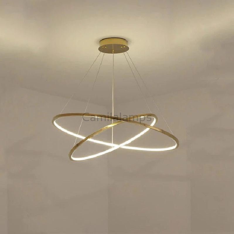 Multi Rings Modern Staircase Chandelier - Camilalamps - ILC0374