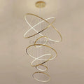 Multi Rings Modern Staircase Chandelier - Camilalamps - ILC0377