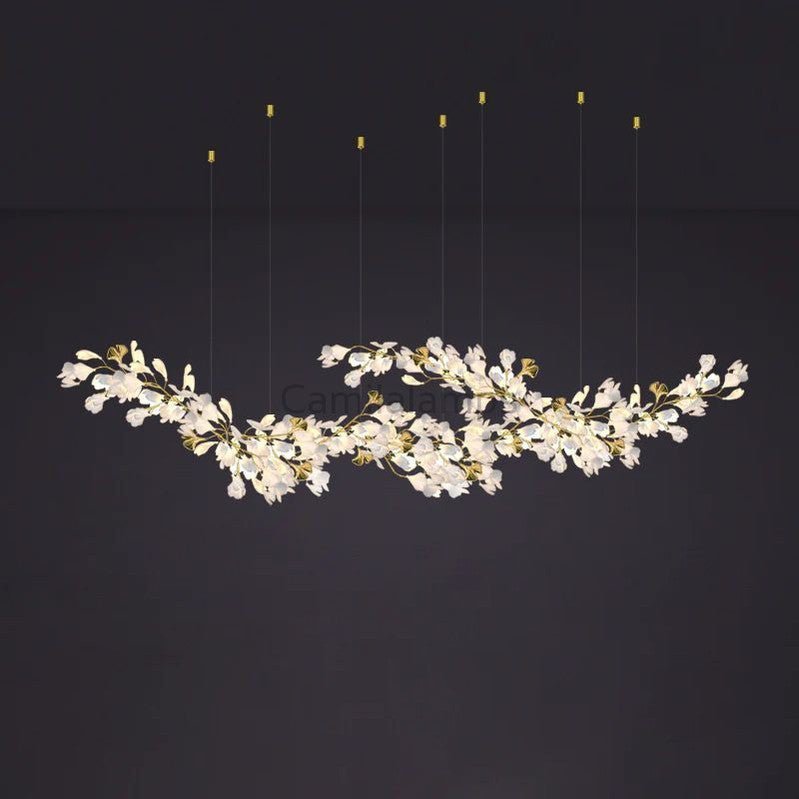 Natha Ceramic Ginkgo Branch Chandelier for Living Room - Camilalamps - CAM - 5110