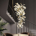 Natha Ceramic Ginkgo Cascading Hotel Hallway Branch Chandelier - Camilalamps - CAM - 5071