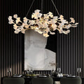 Natha Ceramic Ginkgo Linear Chandelier - Camilalamps - CAM - GK002
