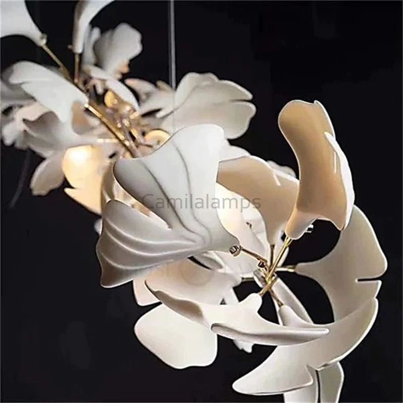 Natha Ceramic Ginkgo Modern Branch Chandelier - Camilalamps - CAM - 2023BC003
