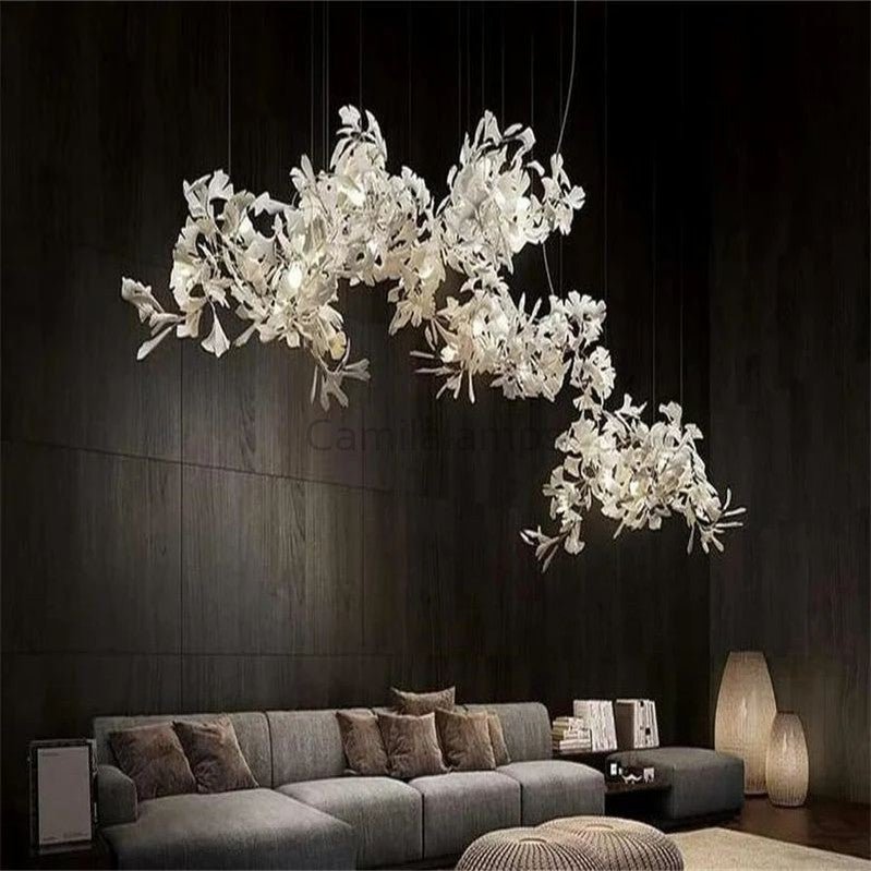Natha Ceramic Ginkgo Modern Branch Chandelier - Camilalamps - CAM - 2023BC001