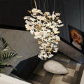Natha Ceramic Ginkgo Modern Chandelier for Living Room - Camilalamps - CAM - 3088