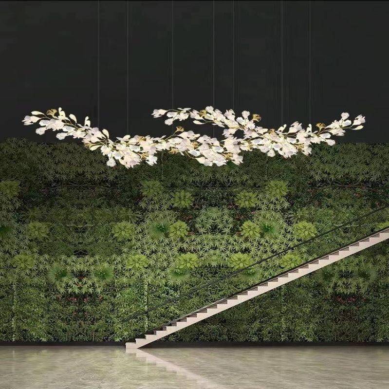 Natha Ceramic Ginkgo Modern Chandelier for Living Room - Camilalamps - CAM - 3086