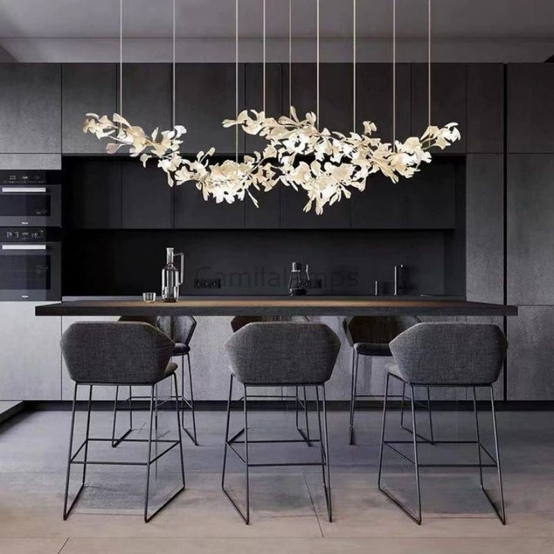 Natha Ceramic Ginkgo Modern Chandelier for Living Room - Camilalamps - CAM - 3088