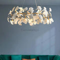 Natha Ceramic Ginkgo Round Chandelier - Camilalamps - CAM - GK005