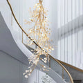 Natha Ceramic Ginkgo Staircase Long Branch Chandelier - Camilalamps - CAM - GK006