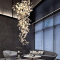 Natha Ceramic Ginkgo Staircase Long Branch Chandelier - Camilalamps - CAM - GK007
