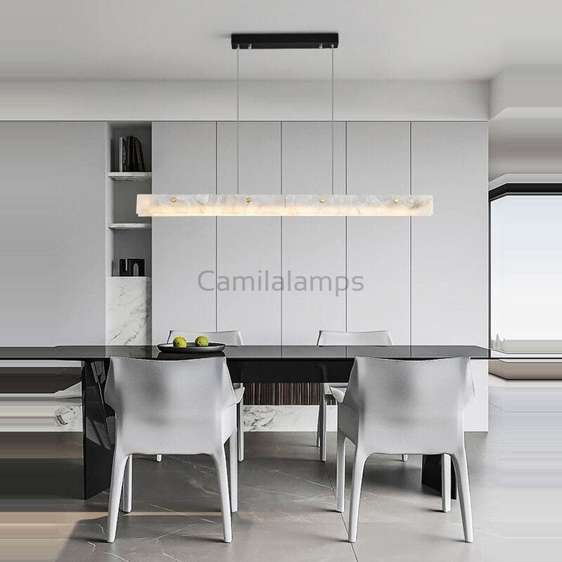 Natural Alabaster Kitchen Island Chandelier 60" - Camilalamps - CAM - ALA - 50