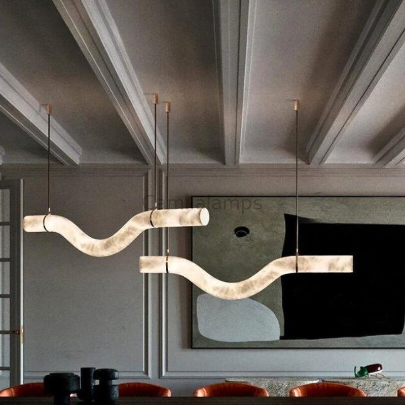 Noctis Alabaster Island Chandelier - Camilalamps - Nocti - 919 - 12.5" - 1