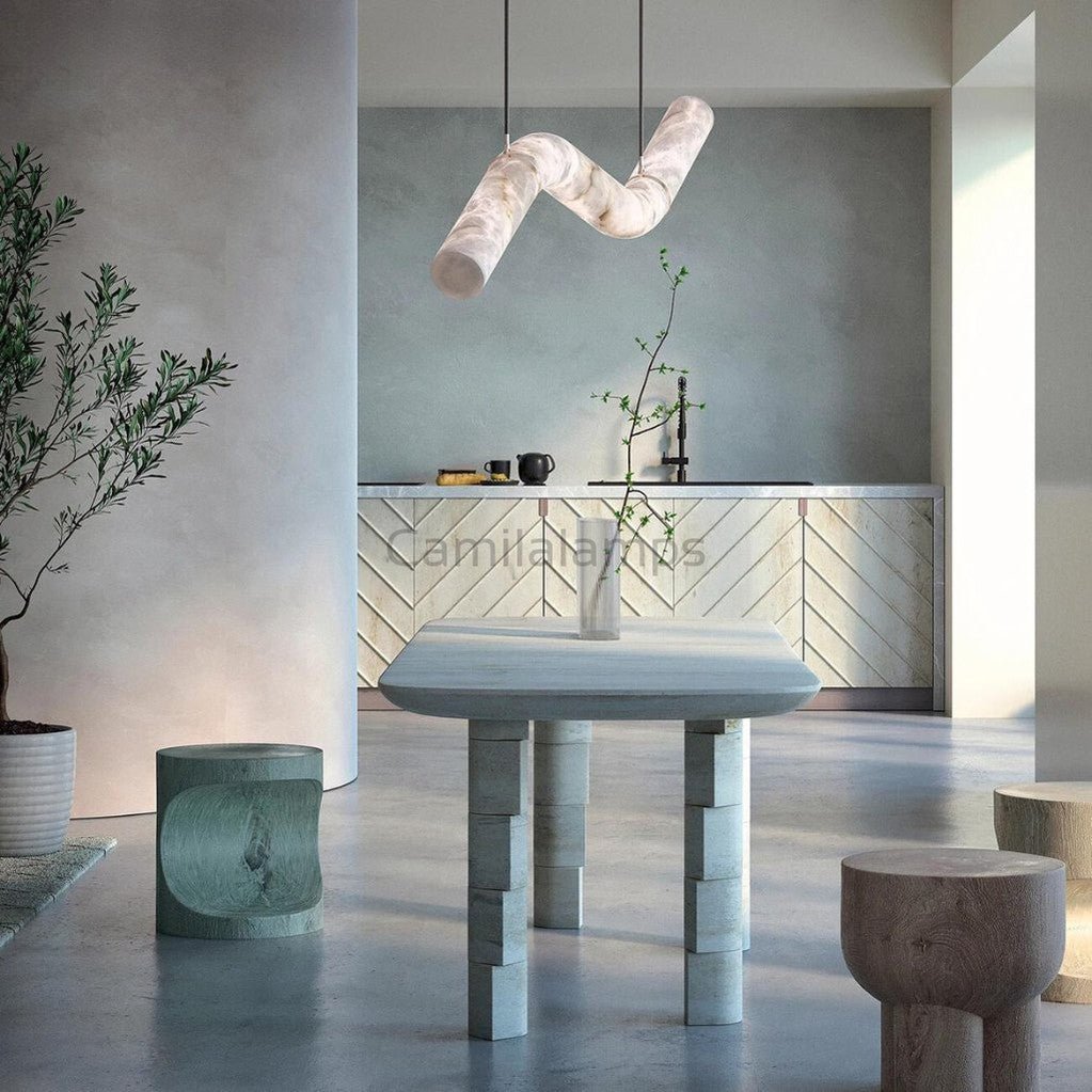 Noctis Alabaster Island Chandelier - Camilalamps - Nocti - 919 - 12.5" - 1