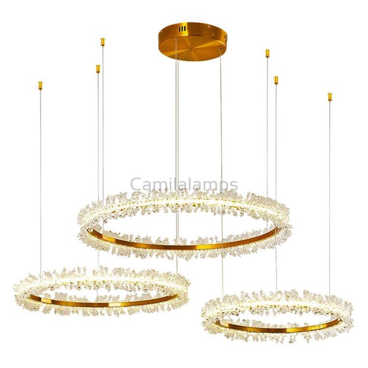 Nolan Halo Crystal Chandelier - Camilalamps - Ca-1a-1618