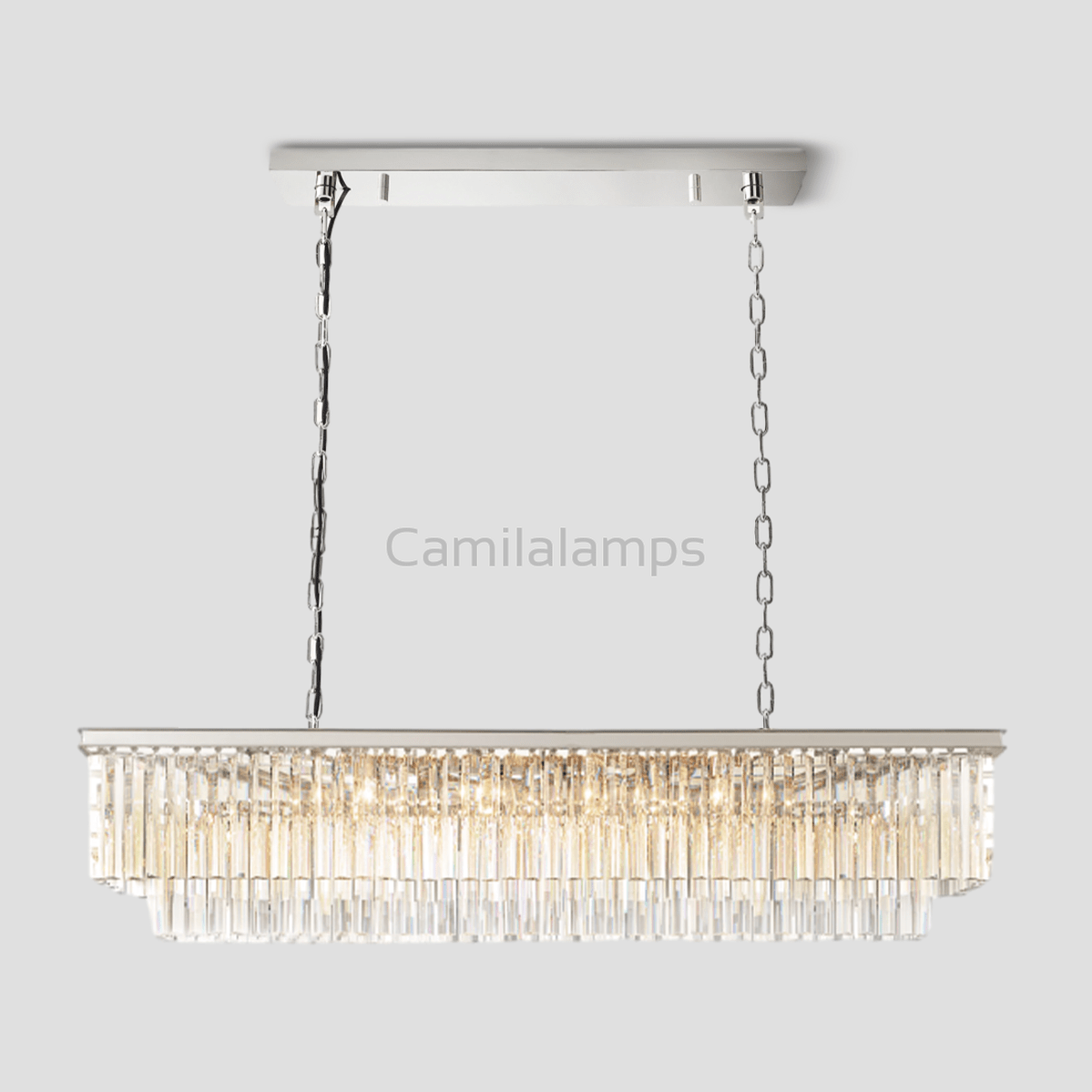 Odeon Crystal 2 - Layer Rectangle Chandelier - Camilalamps - Ca0136