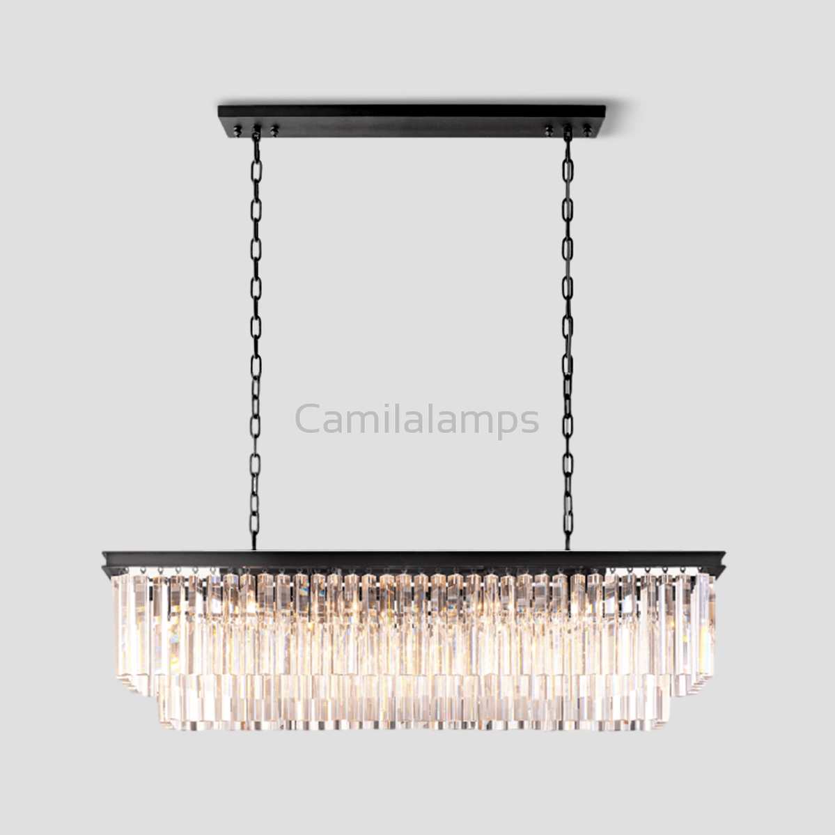 Odeon Crystal 2 - Layer Rectangle Chandelier - Camilalamps - Ca0103