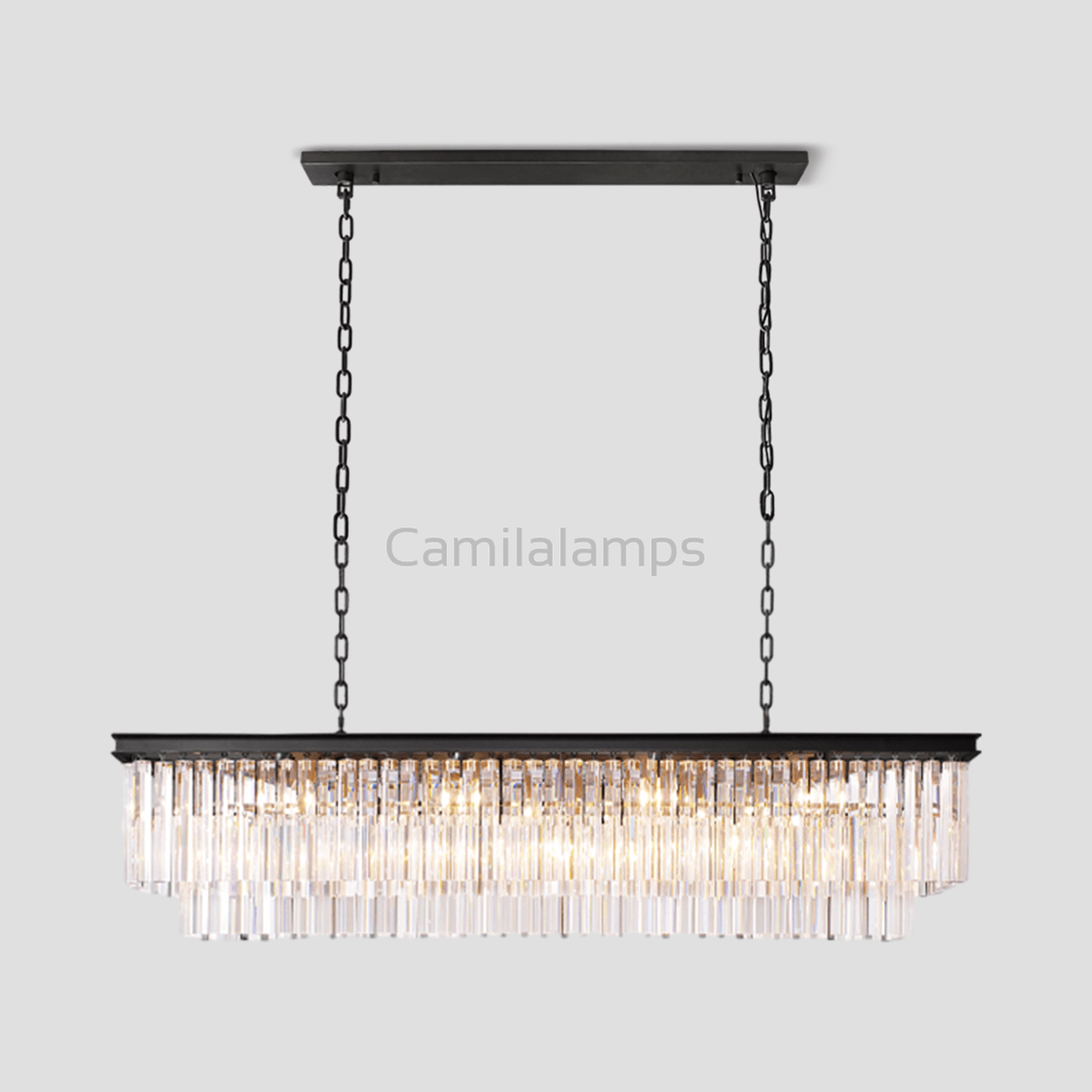 Odeon Crystal 2 - Layer Rectangle Chandelier - Camilalamps - Ca0105
