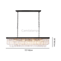 Odeon Crystal 2 - Layer Rectangle Chandelier - Camilalamps - CA0134