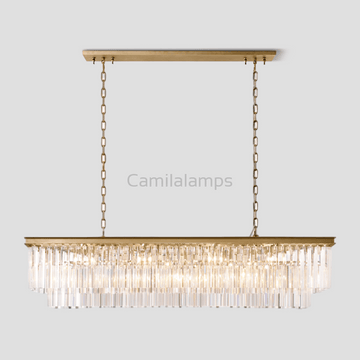 Odeon Crystal 2 - Layer Rectangle Chandelier - Camilalamps - CA0134