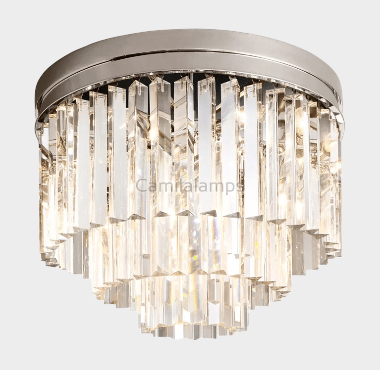 Odeon Crystal Multi - Layer Round Ceiling 20" 32" - Camilalamps - CH-1C91
