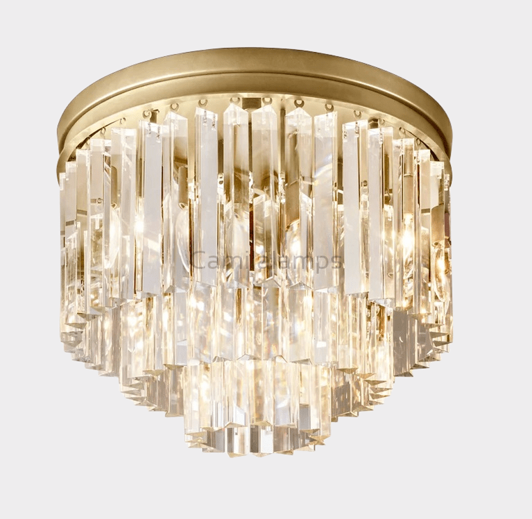 Odeon Crystal Multi - Layer Round Ceiling 20" 32" - Camilalamps - CH - M - 92