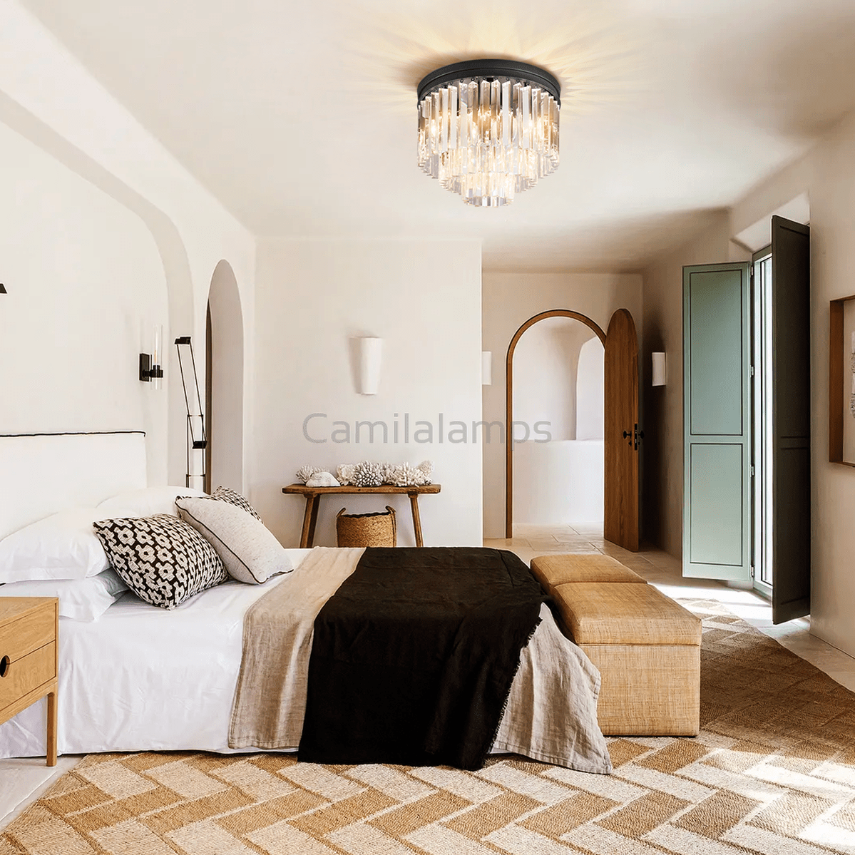 Odeon Crystal Multi - Layer Round Ceiling 20" 32" - Camilalamps - CH - M89