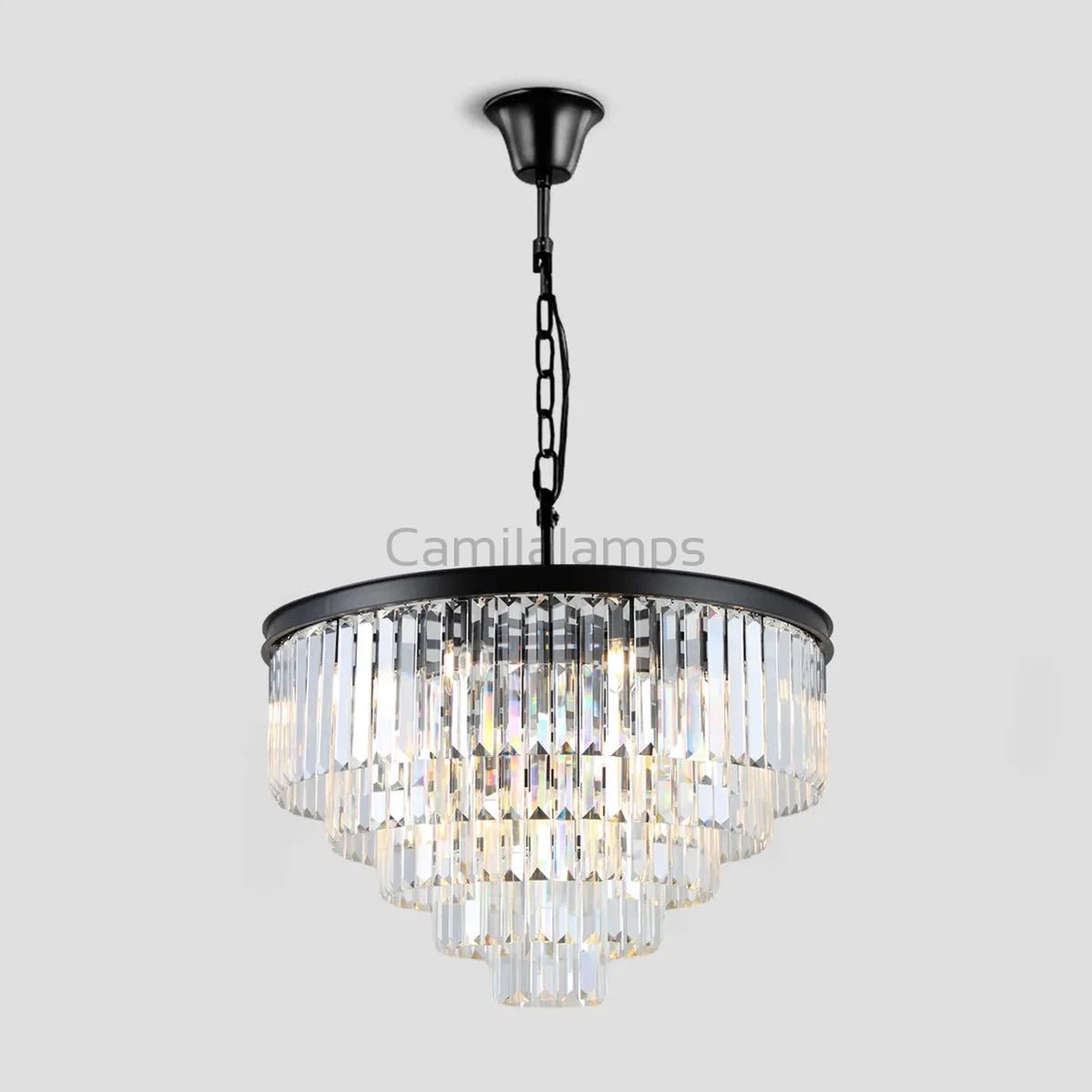 Odeon Crystal Multi - Layer Round Chandelier - Camilalamps - CA0109