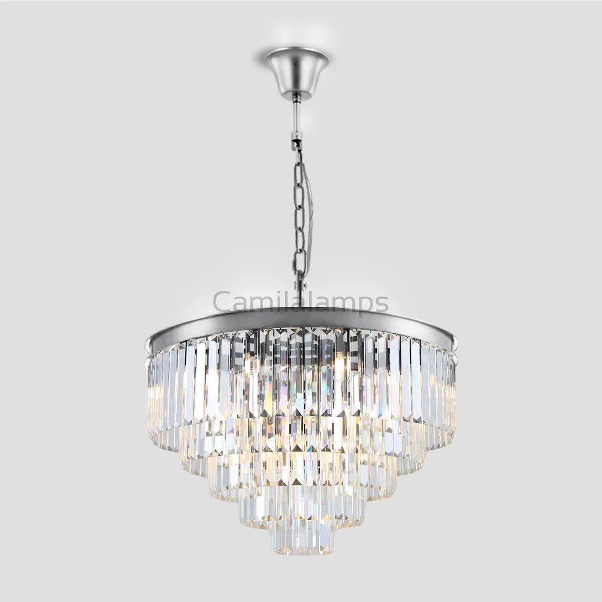 Odeon Crystal Multi - Layer Round Chandelier - Camilalamps - CA0103