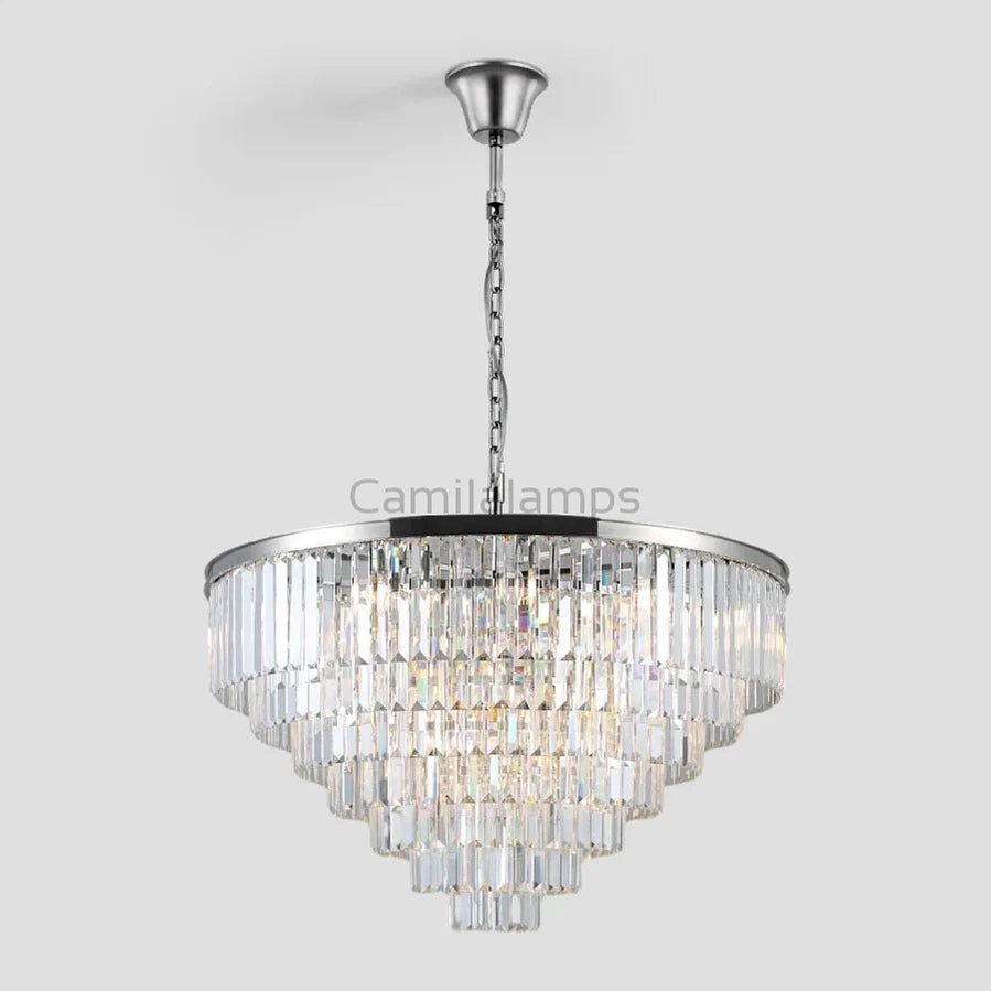 Odeon Crystal Multi - Layer Round Chandelier - Camilalamps - CA0104