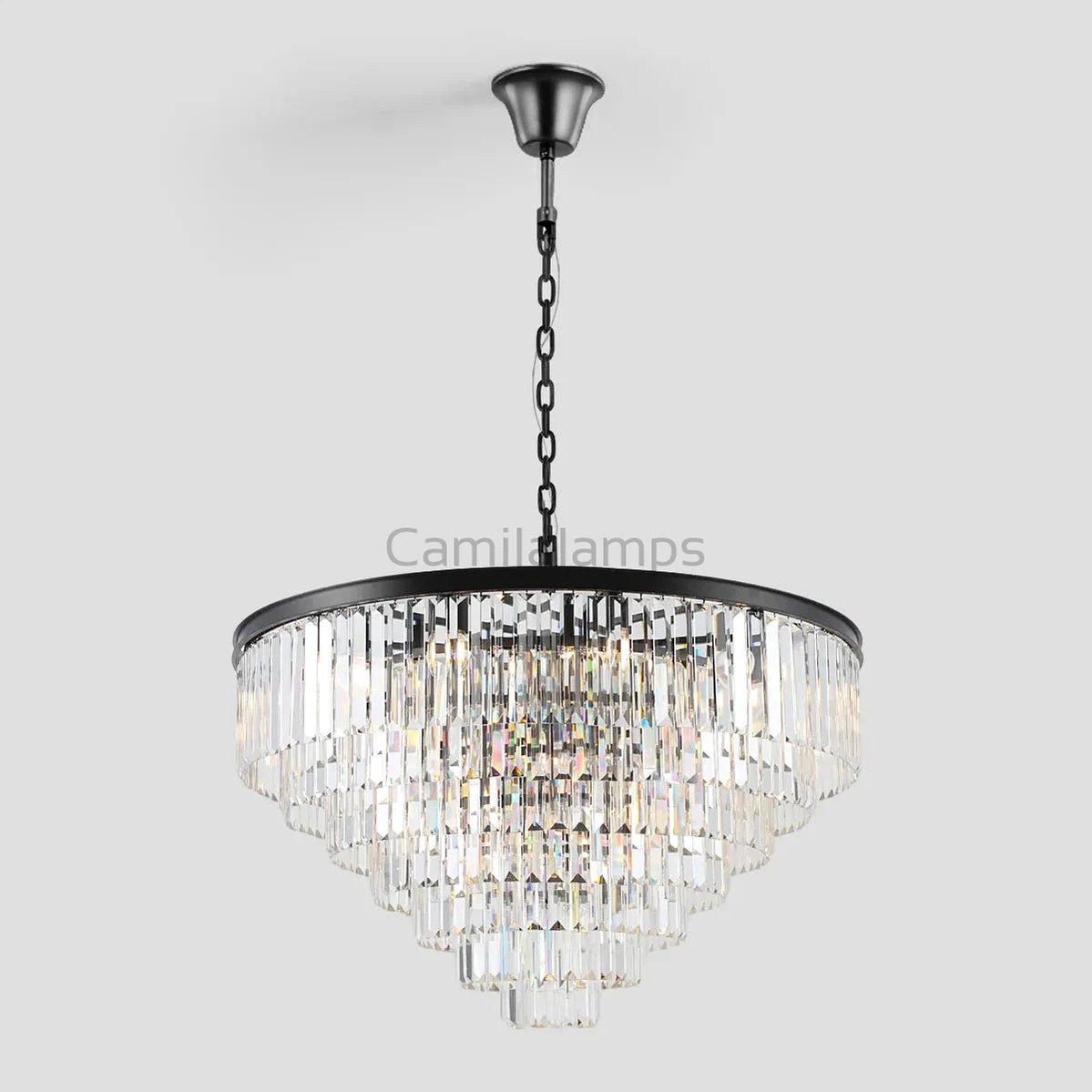 Odeon Crystal Multi - Layer Round Chandelier - Camilalamps - CA0111