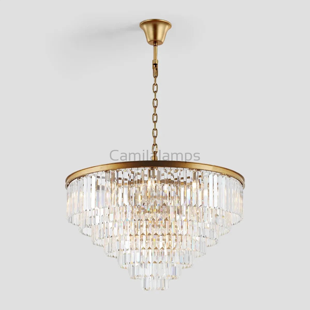 Odeon Crystal Multi - Layer Round Chandelier - Camilalamps - CA0110