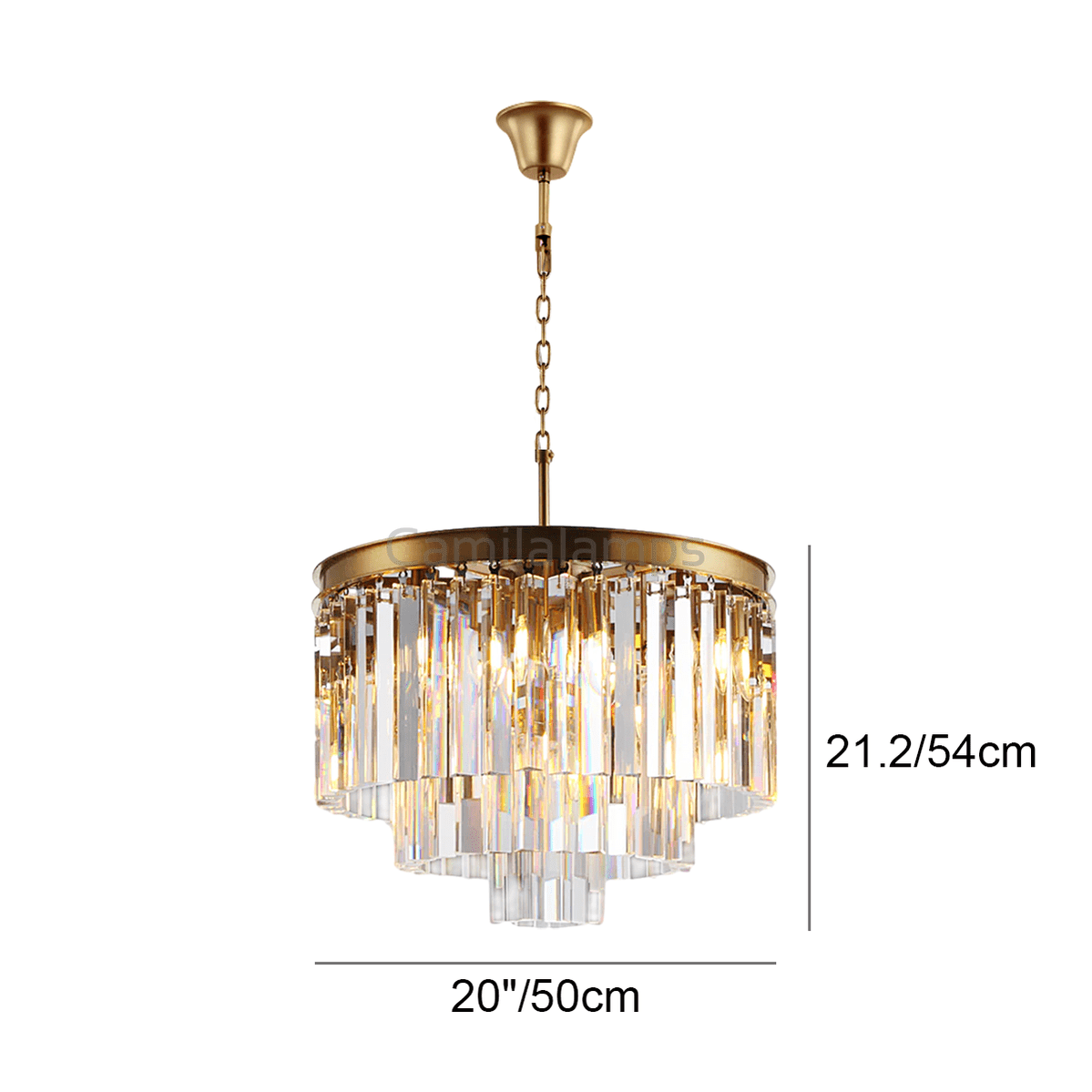 Odeon Crystal Multi - Layer Round Chandelier - Camilalamps - CA0106