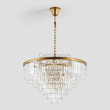 Odeon Crystal Multi - Layer Round Chandelier - Camilalamps - CA0106