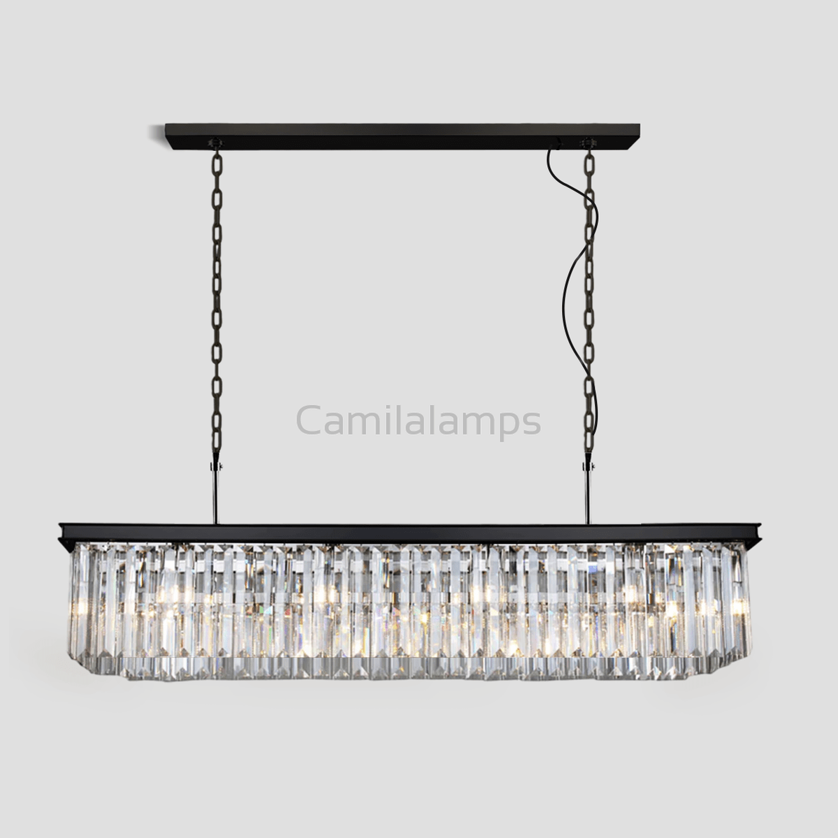 Odeon Crystal Rectangular Chandelier 59“ - Camilalamps - Ca-1CH30959-12