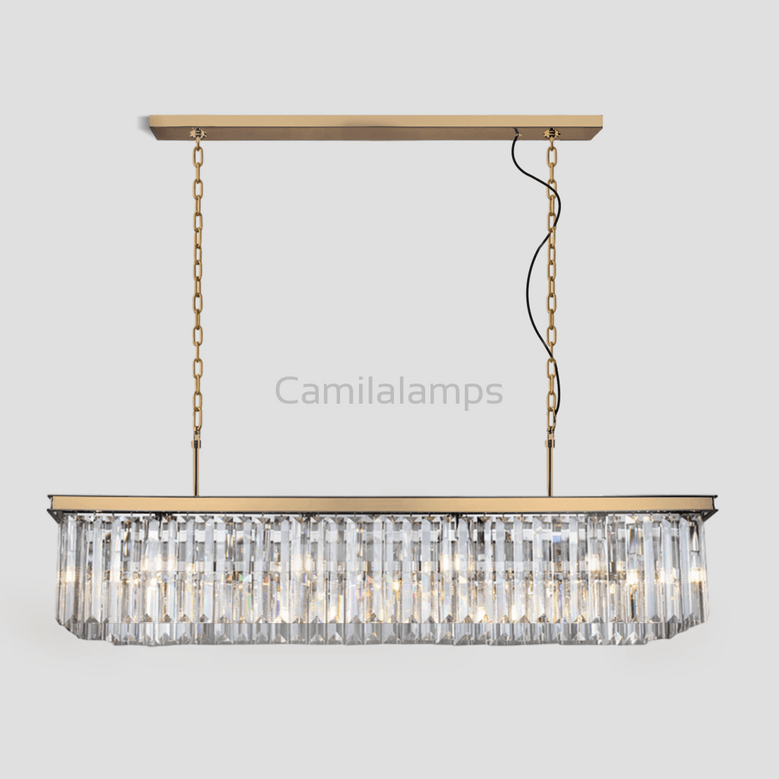 Odeon Crystal Rectangular Chandelier 59“ - Camilalamps - CA - CH30959 - 1