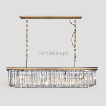 Odeon Crystal Rectangular Chandelier 59“ - Camilalamps - Ca-1CH30959-11