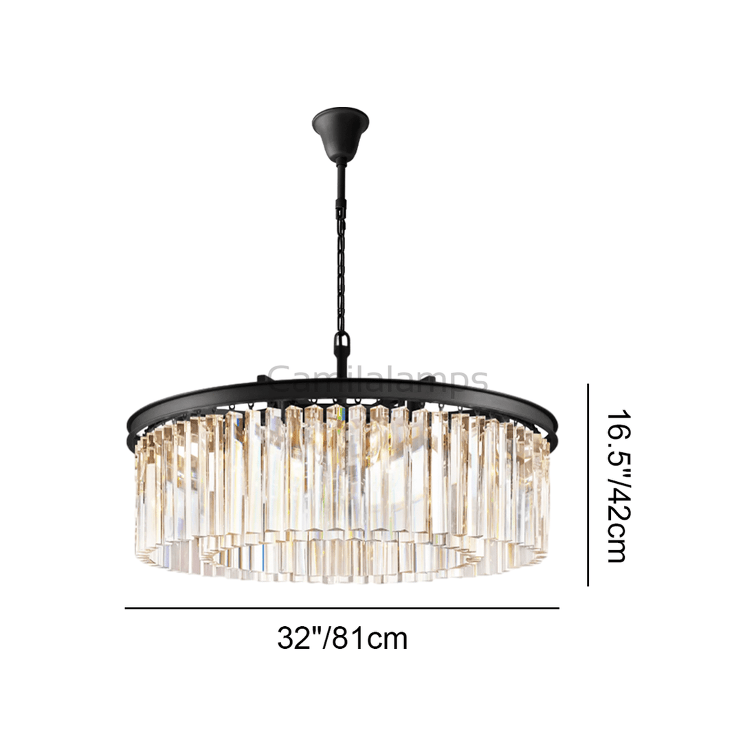 Odeon Crystal Round Chandelier 32" - Camilalamps - CA - CH30932 - 1