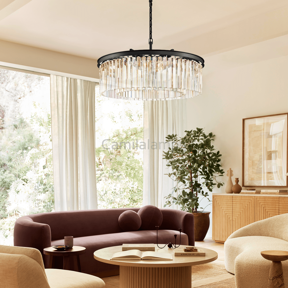 Odeon Crystal Round Chandelier 32" - Camilalamps - CA - CH30932 - 1