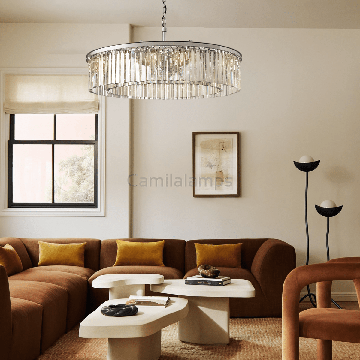 Odeon Crystal Round Chandelier 43" - Camilalamps - CA - CH2095