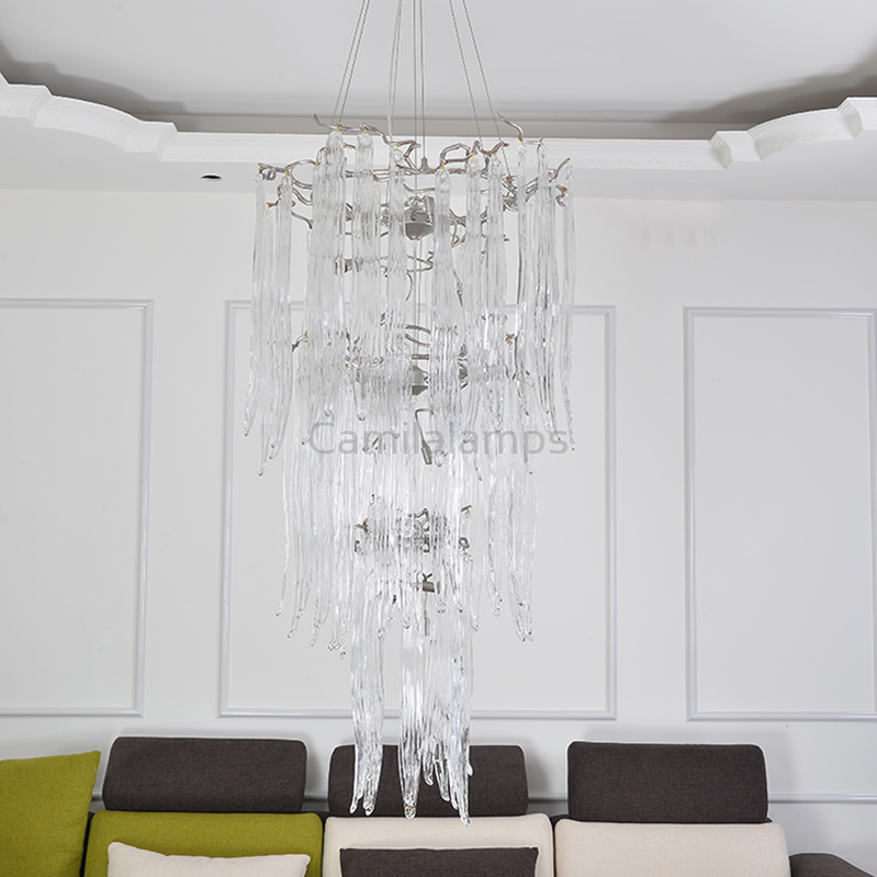 Luxury Crystal Branch Chandelier For Staircase - Ineffable Lighting
