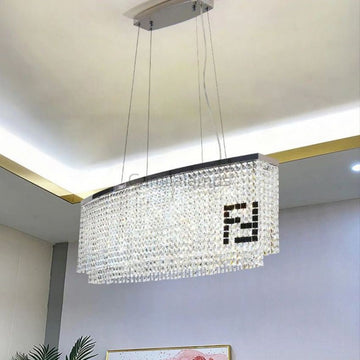Olive Oval Crystal Chandelier - Camilalamps - CA - M - 214