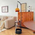 Orange Glass Lampshade floor lamp - Camilalamps - CA-OGL01