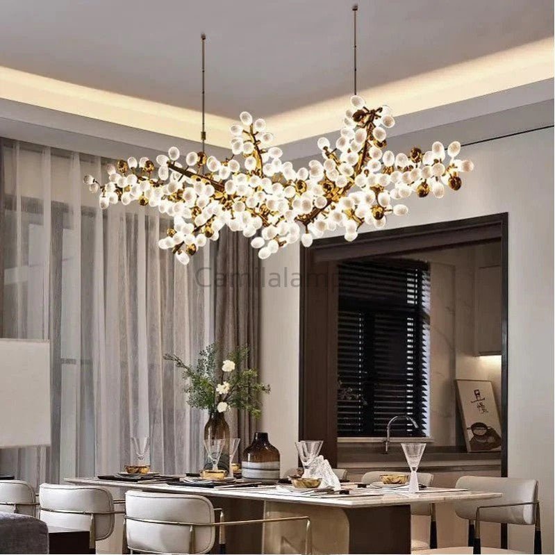 Oreste Linear Modern Grape Chandelier - Camilalamps - VIa-11616