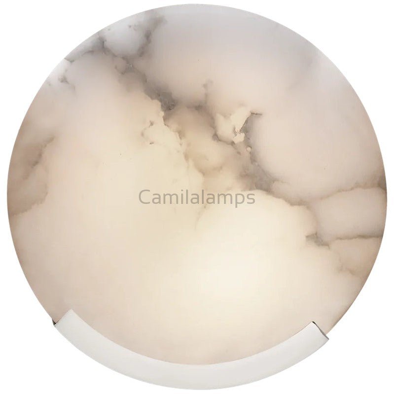Orine Modern Alabaster Round Wall Sconce - Camilalamps - CAM - OR - 03