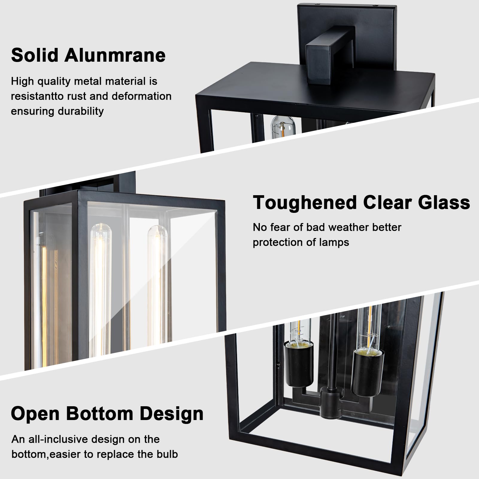 Outdoor Wall Sconce, 21" Large Gold Wall Mount Lamp, Outside Lights Front Porch Light, Waterproof Modern Porch Lighting Exterior Lamp for Front Door, Entryway (Bulbs Included) - Camilalamps - B0CPHSDH6H