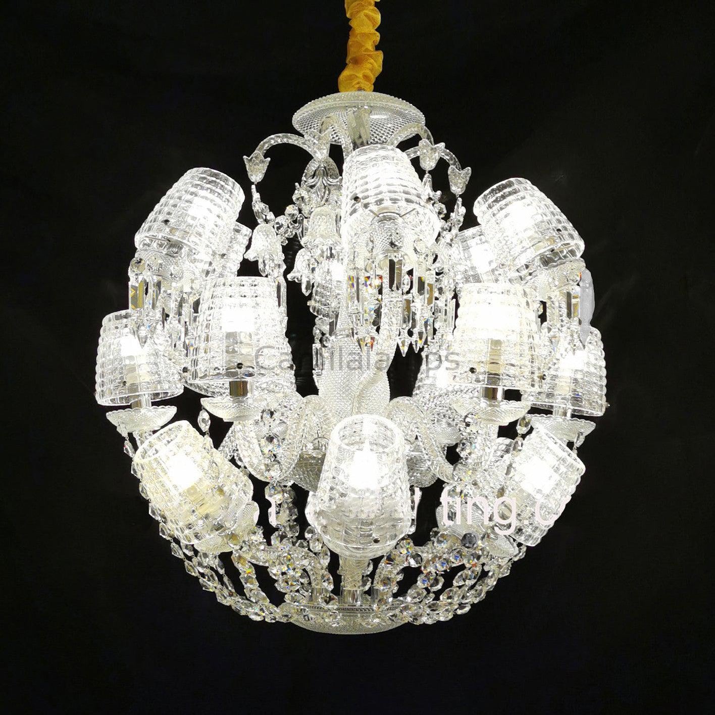 Ovid Sphere Classic Crystal Chandelier 24 Lights - Camilalamps - ILM0927